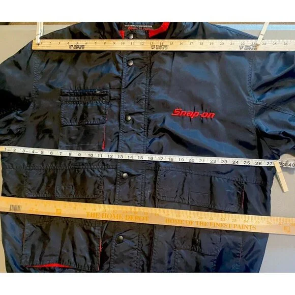 SnapOn Jacket Men’s Size XL Black Zip Snap Multiple Pockets Logo Embroidery - Picture 10 of 16